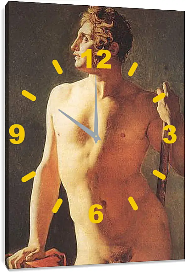 Часы картина - Male Torso. Жан Огюст Доминик Энгр