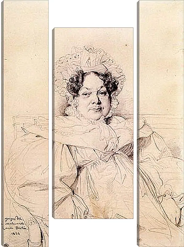 Модульная картина - Madame Louis Francois Bertin, nee Genevieve Aimee Victoire Boutard. Жан Огюст Доминик Энгр