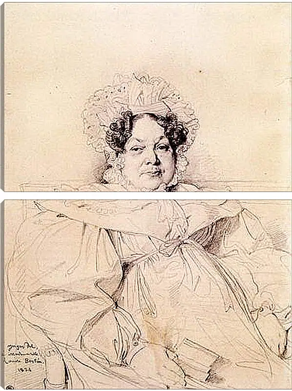 Модульная картина - Madame Louis Francois Bertin, nee Genevieve Aimee Victoire Boutard. Жан Огюст Доминик Энгр