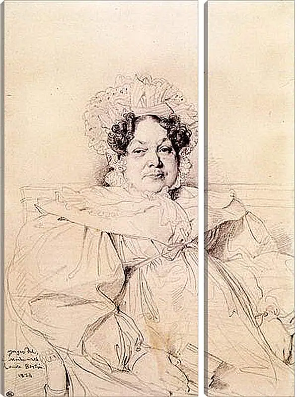 Модульная картина - Madame Louis Francois Bertin, nee Genevieve Aimee Victoire Boutard. Жан Огюст Доминик Энгр