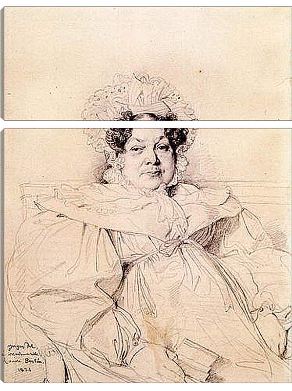 Модульная картина - Madame Louis Francois Bertin, nee Genevieve Aimee Victoire Boutard. Жан Огюст Доминик Энгр
