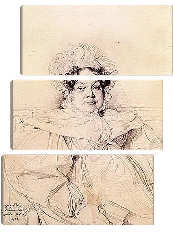 Модульная картина - Madame Louis Francois Bertin, nee Genevieve Aimee Victoire Boutard. Жан Огюст Доминик Энгр