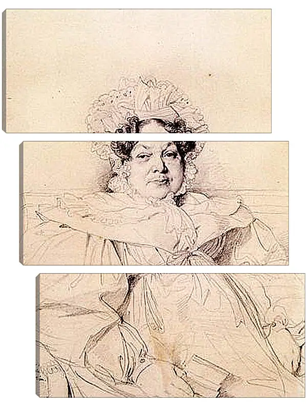 Модульная картина - Madame Louis Francois Bertin, nee Genevieve Aimee Victoire Boutard. Жан Огюст Доминик Энгр