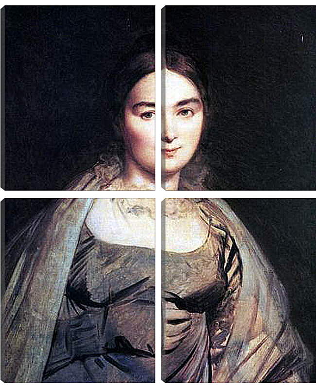 Модульная картина - Madame Jean Auguste Dominique Ingres, nee Madeleine Chapelle. Жан Огюст Доминик Энгр
