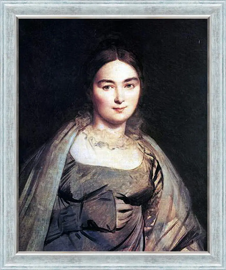 Картина в раме - Madame Jean Auguste Dominique Ingres, nee Madeleine Chapelle. Жан Огюст Доминик Энгр