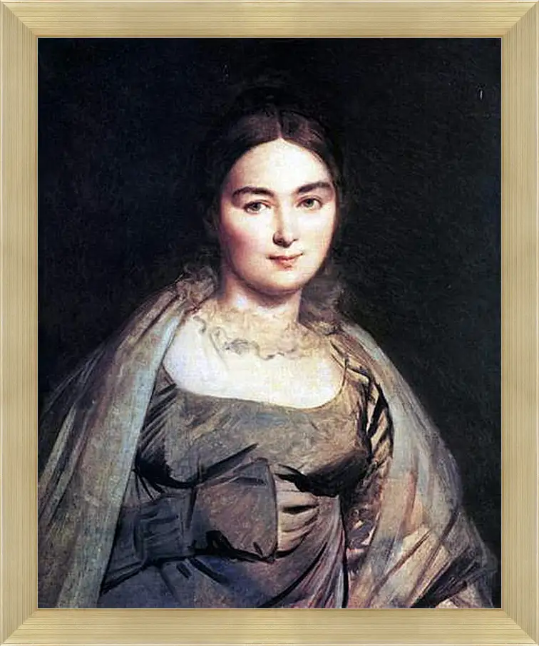 Картина в раме - Madame Jean Auguste Dominique Ingres, nee Madeleine Chapelle. Жан Огюст Доминик Энгр