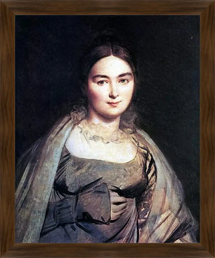 Картина в раме - Madame Jean Auguste Dominique Ingres, nee Madeleine Chapelle. Жан Огюст Доминик Энгр