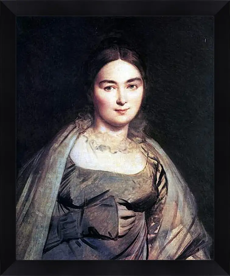 Картина в раме - Madame Jean Auguste Dominique Ingres, nee Madeleine Chapelle. Жан Огюст Доминик Энгр
