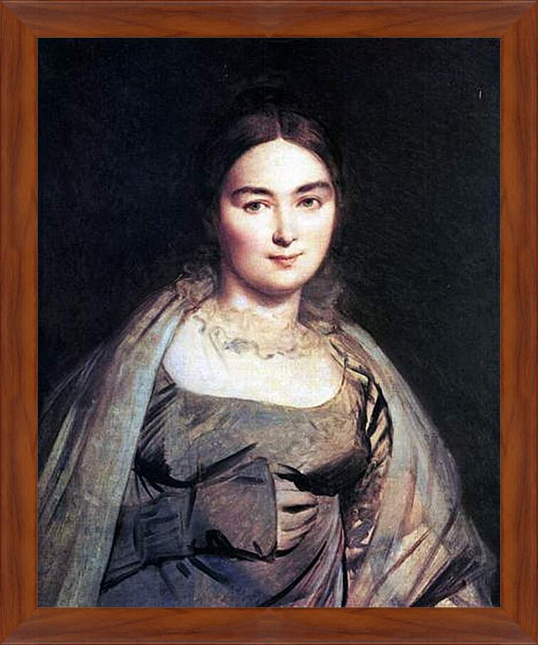 Картина в раме - Madame Jean Auguste Dominique Ingres, nee Madeleine Chapelle. Жан Огюст Доминик Энгр
