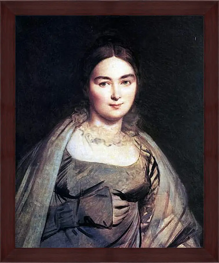 Картина в раме - Madame Jean Auguste Dominique Ingres, nee Madeleine Chapelle. Жан Огюст Доминик Энгр