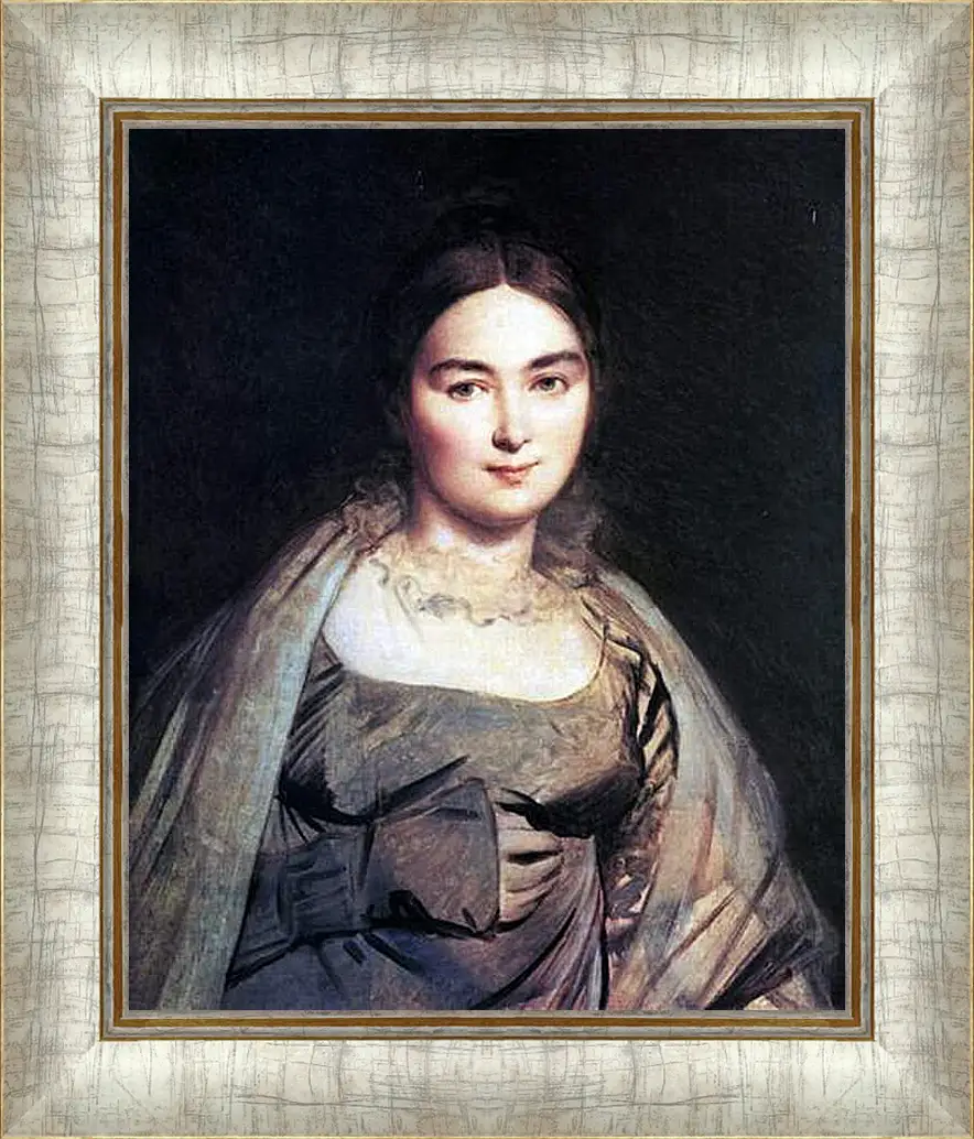 Картина в раме - Madame Jean Auguste Dominique Ingres, nee Madeleine Chapelle. Жан Огюст Доминик Энгр
