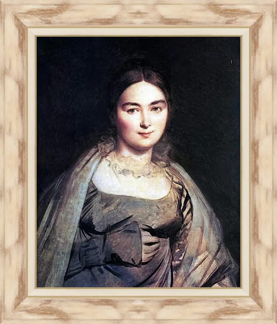 Картина в раме - Madame Jean Auguste Dominique Ingres, nee Madeleine Chapelle. Жан Огюст Доминик Энгр