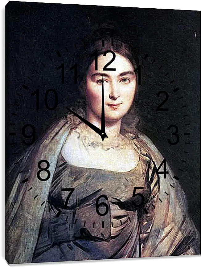 Часы картина - Madame Jean Auguste Dominique Ingres, nee Madeleine Chapelle. Жан Огюст Доминик Энгр
