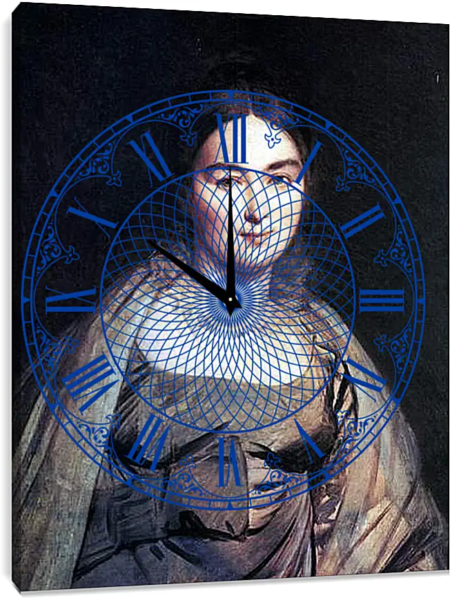 Часы картина - Madame Jean Auguste Dominique Ingres, nee Madeleine Chapelle. Жан Огюст Доминик Энгр
