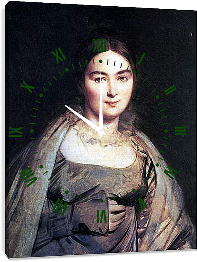Часы картина - Madame Jean Auguste Dominique Ingres, nee Madeleine Chapelle. Жан Огюст Доминик Энгр
