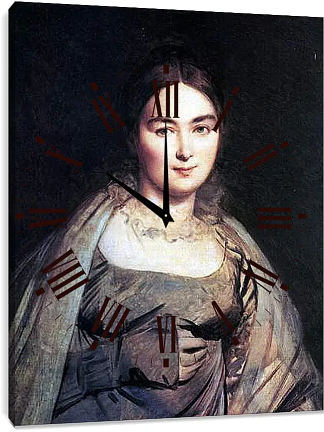 Часы картина - Madame Jean Auguste Dominique Ingres, nee Madeleine Chapelle. Жан Огюст Доминик Энгр
