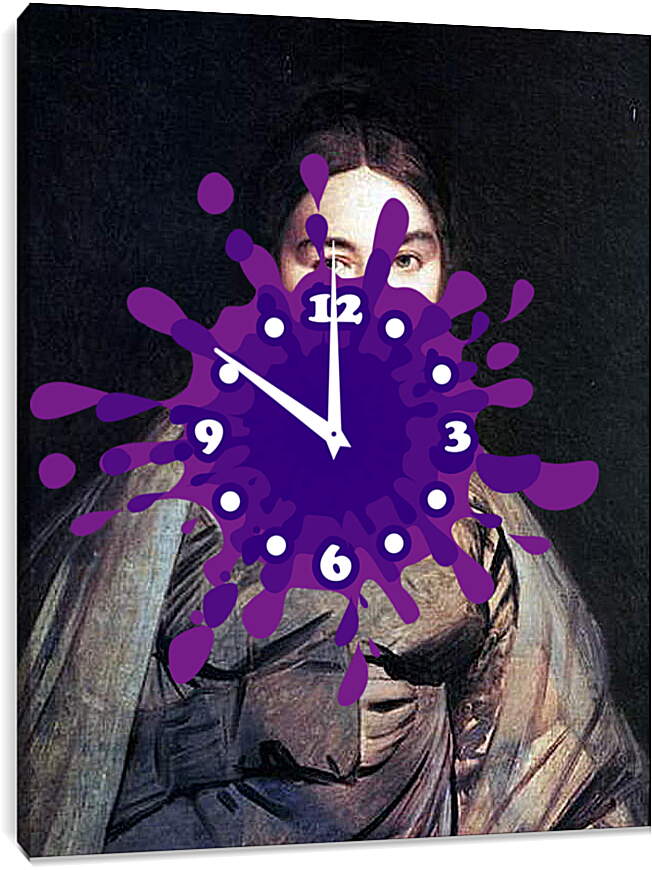 Часы картина - Madame Jean Auguste Dominique Ingres, nee Madeleine Chapelle. Жан Огюст Доминик Энгр
