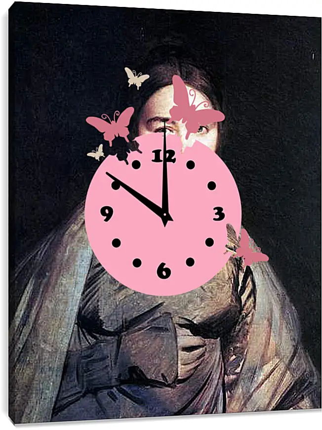 Часы картина - Madame Jean Auguste Dominique Ingres, nee Madeleine Chapelle. Жан Огюст Доминик Энгр