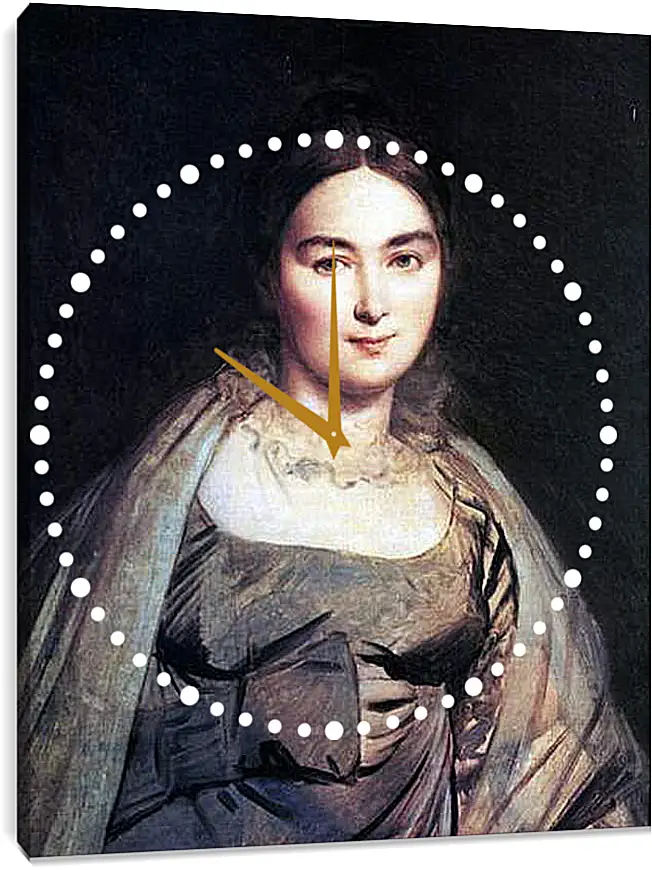 Часы картина - Madame Jean Auguste Dominique Ingres, nee Madeleine Chapelle. Жан Огюст Доминик Энгр
