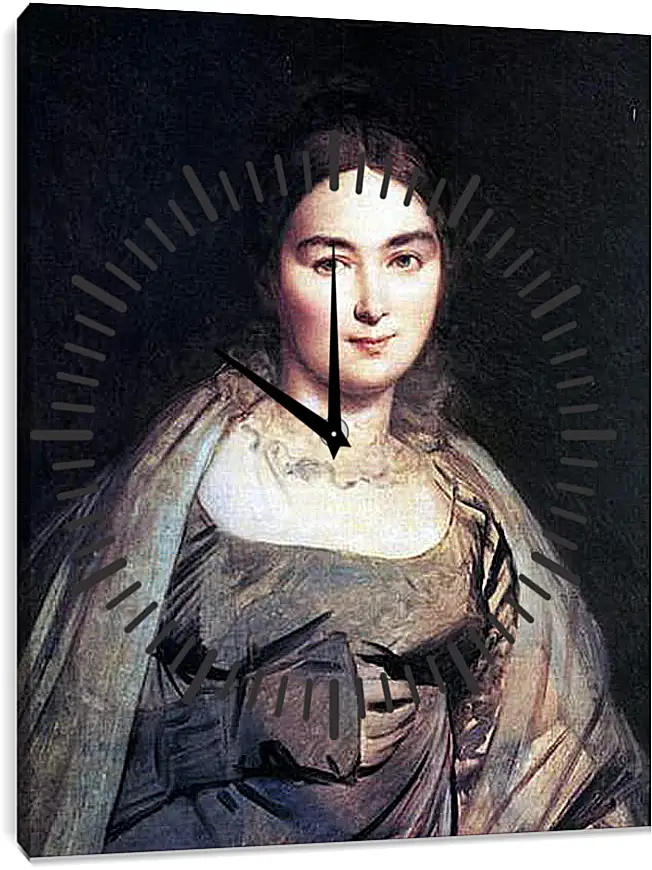 Часы картина - Madame Jean Auguste Dominique Ingres, nee Madeleine Chapelle. Жан Огюст Доминик Энгр
