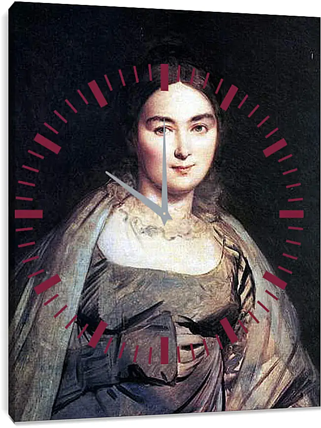 Часы картина - Madame Jean Auguste Dominique Ingres, nee Madeleine Chapelle. Жан Огюст Доминик Энгр