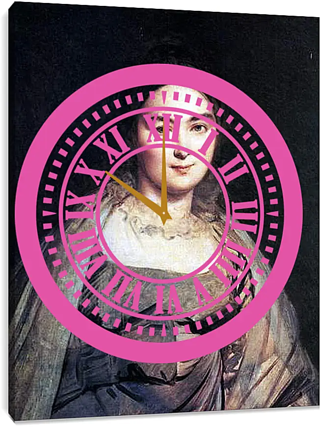 Часы картина - Madame Jean Auguste Dominique Ingres, nee Madeleine Chapelle. Жан Огюст Доминик Энгр