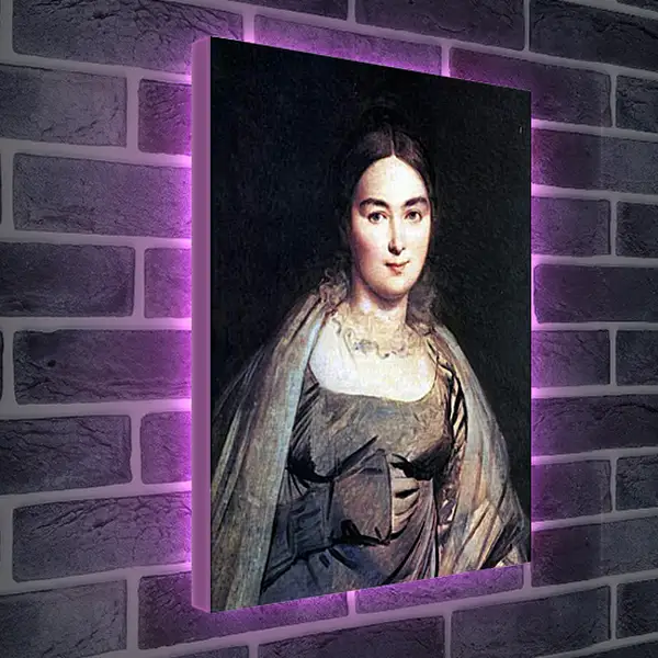Лайтбокс световая панель - Madame Jean Auguste Dominique Ingres, nee Madeleine Chapelle. Жан Огюст Доминик Энгр