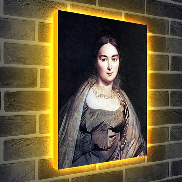 Лайтбокс световая панель - Madame Jean Auguste Dominique Ingres, nee Madeleine Chapelle. Жан Огюст Доминик Энгр
