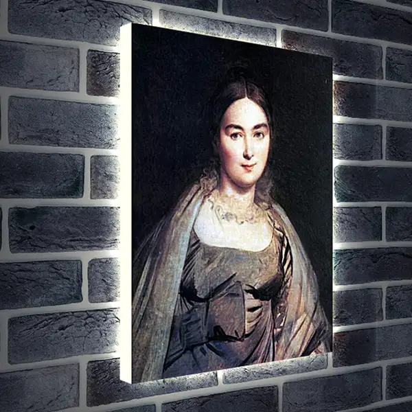 Лайтбокс световая панель - Madame Jean Auguste Dominique Ingres, nee Madeleine Chapelle. Жан Огюст Доминик Энгр