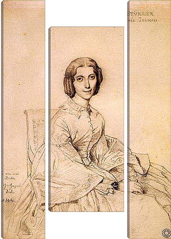 Модульная картина - Madame Franz Adolf von Stuerler, nee Matilda Jarman. Жан Огюст Доминик Энгр
