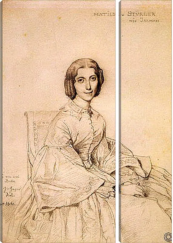 Модульная картина - Madame Franz Adolf von Stuerler, nee Matilda Jarman. Жан Огюст Доминик Энгр