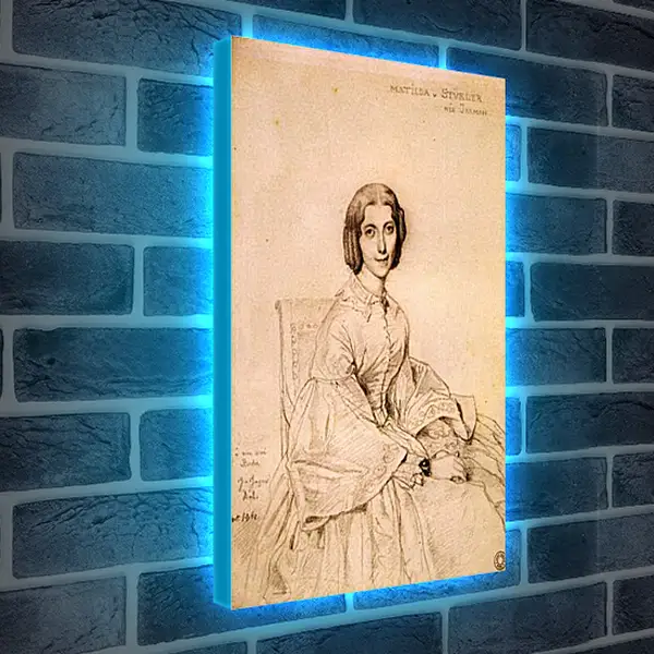 Лайтбокс световая панель - Madame Franz Adolf von Stuerler, nee Matilda Jarman. Жан Огюст Доминик Энгр
