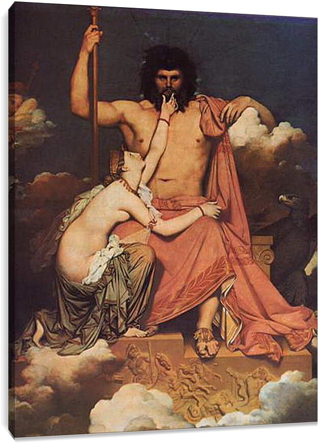 Постер и плакат - Jupiter and Thetis. Жан Огюст Доминик Энгр
