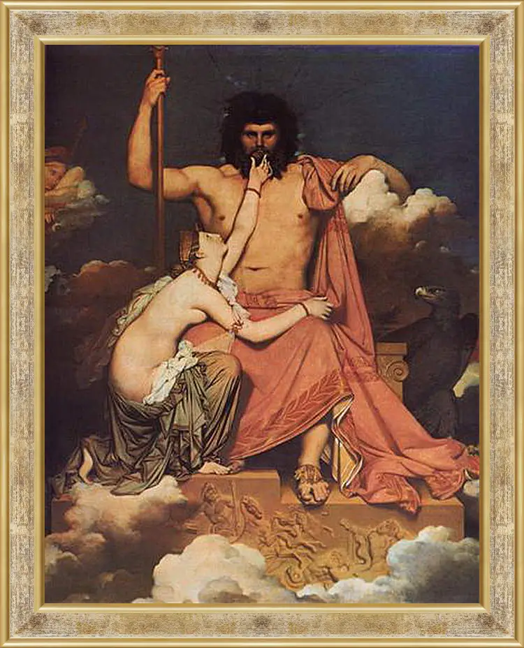 Картина в раме - Jupiter and Thetis. Жан Огюст Доминик Энгр
