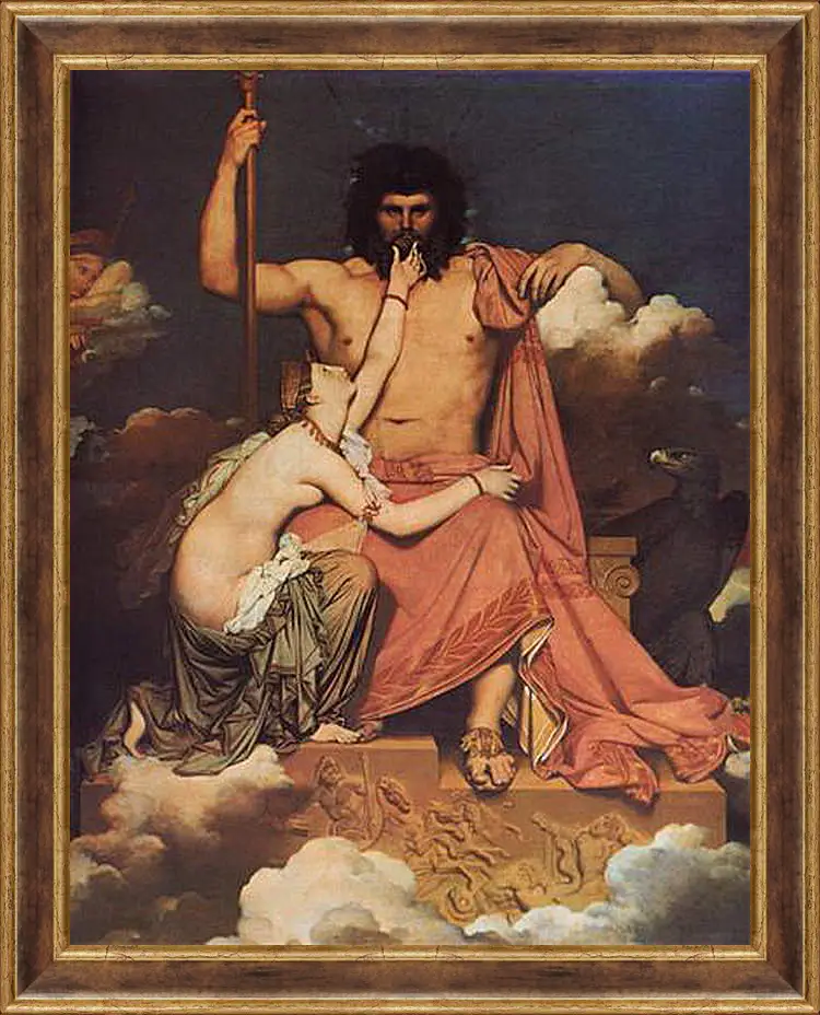 Картина в раме - Jupiter and Thetis. Жан Огюст Доминик Энгр