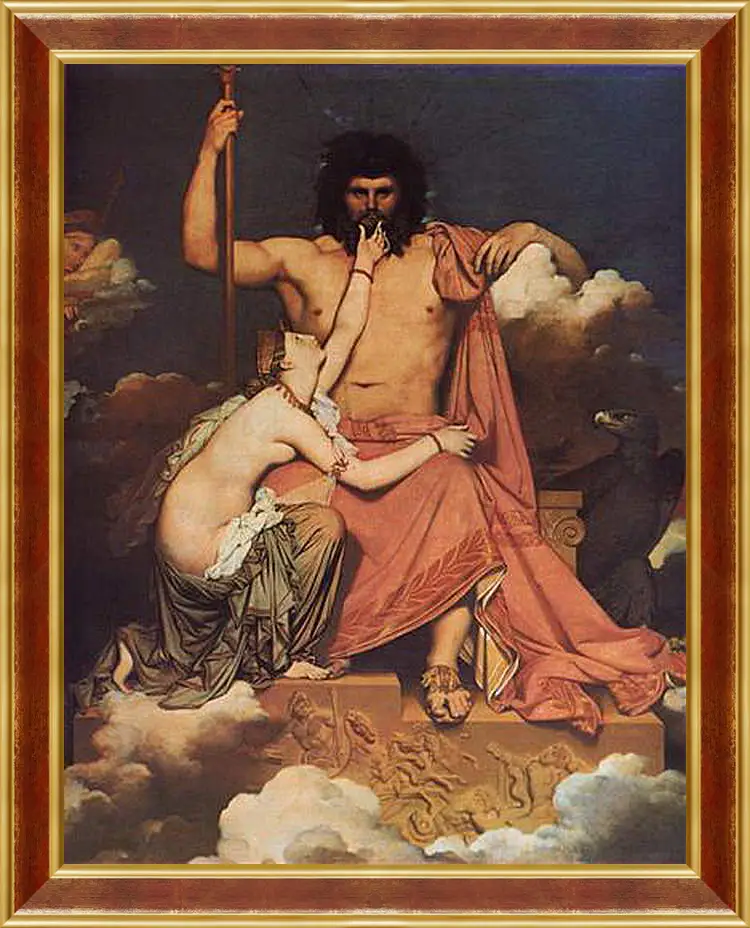 Картина в раме - Jupiter and Thetis. Жан Огюст Доминик Энгр