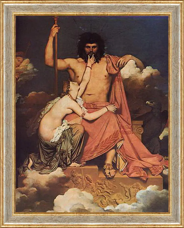 Картина в раме - Jupiter and Thetis. Жан Огюст Доминик Энгр