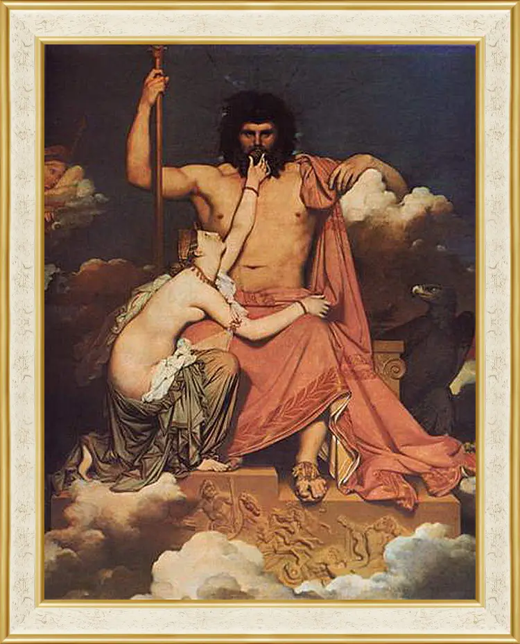 Картина в раме - Jupiter and Thetis. Жан Огюст Доминик Энгр