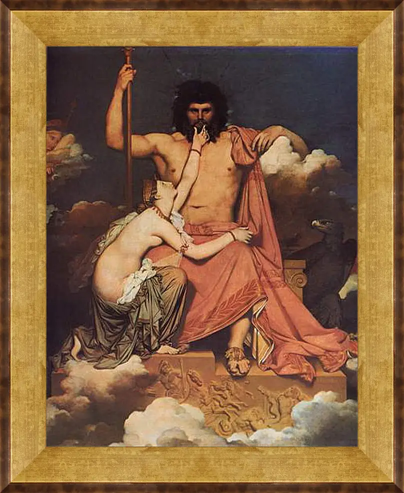 Картина в раме - Jupiter and Thetis. Жан Огюст Доминик Энгр
