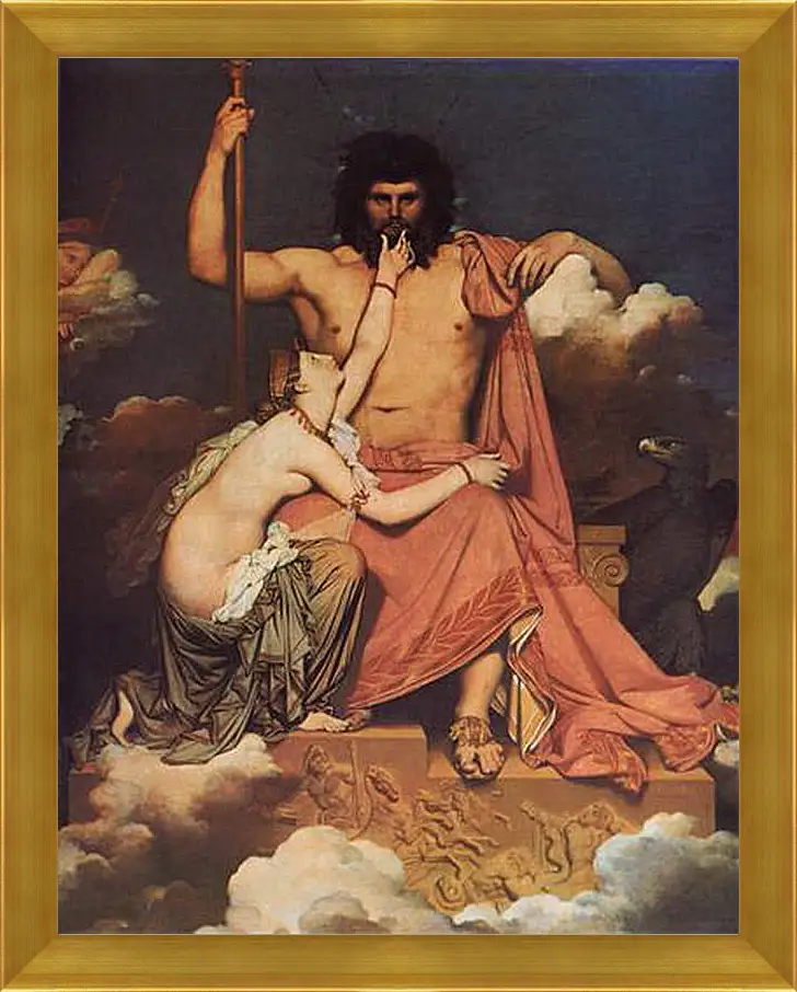 Картина в раме - Jupiter and Thetis. Жан Огюст Доминик Энгр
