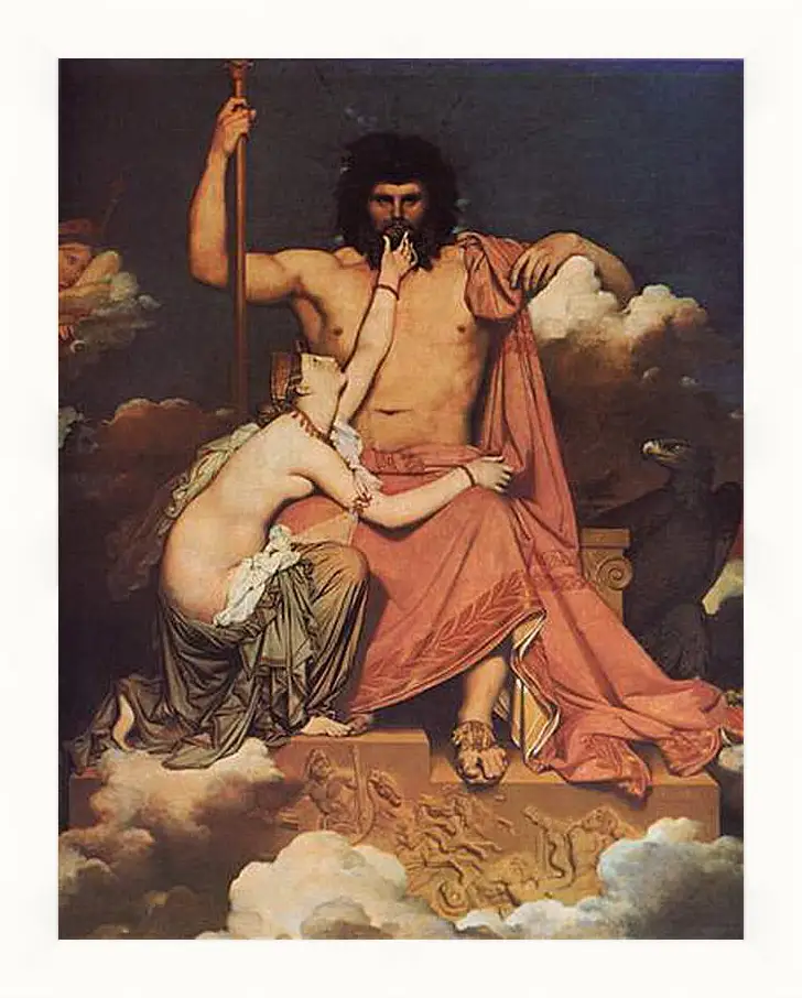 Картина в раме - Jupiter and Thetis. Жан Огюст Доминик Энгр
