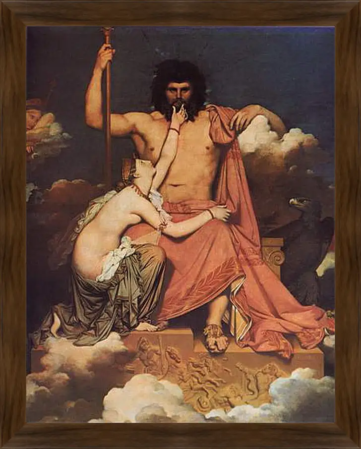 Картина в раме - Jupiter and Thetis. Жан Огюст Доминик Энгр
