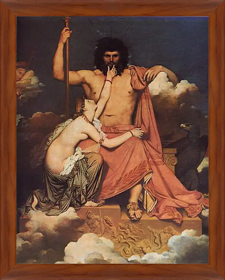 Картина в раме - Jupiter and Thetis. Жан Огюст Доминик Энгр