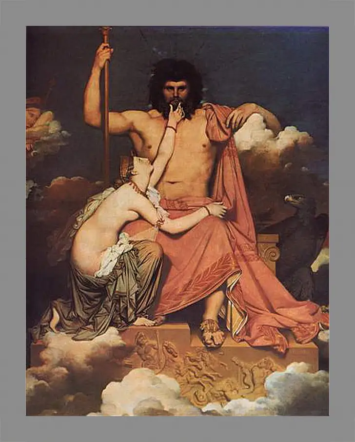 Картина в раме - Jupiter and Thetis. Жан Огюст Доминик Энгр