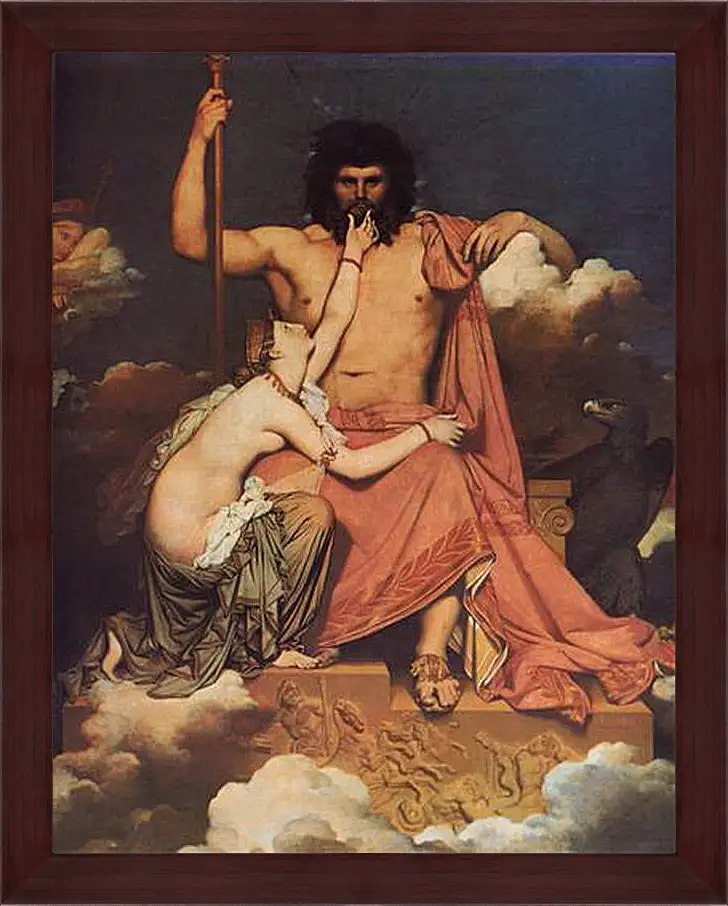 Картина в раме - Jupiter and Thetis. Жан Огюст Доминик Энгр