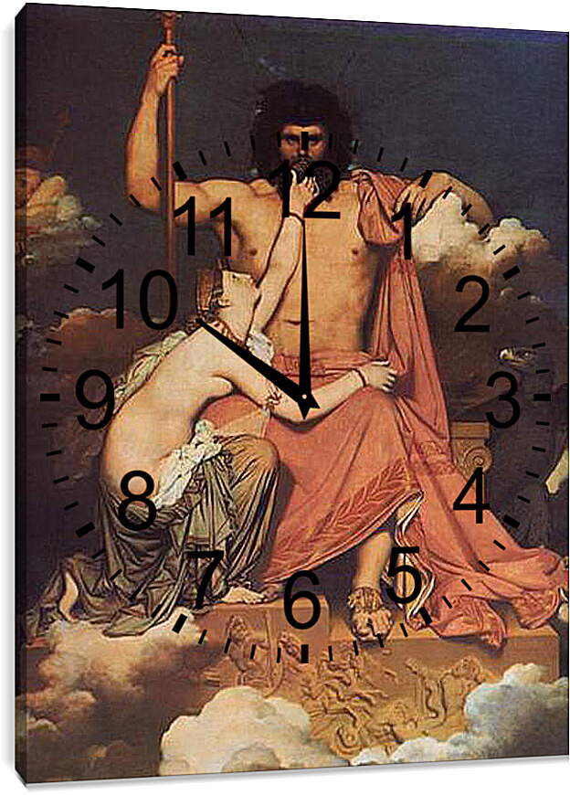 Часы картина - Jupiter and Thetis. Жан Огюст Доминик Энгр
