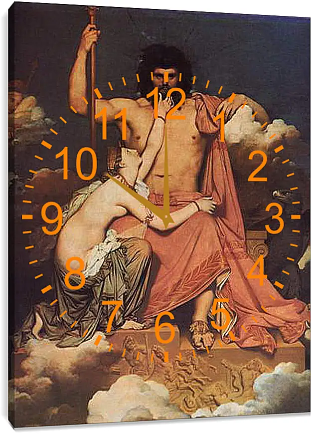 Часы картина - Jupiter and Thetis. Жан Огюст Доминик Энгр