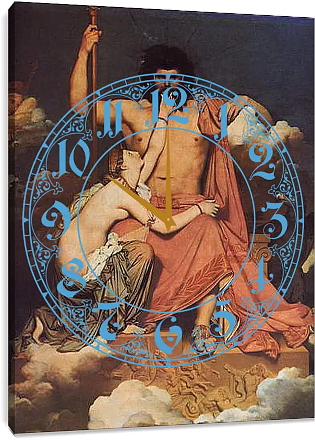 Часы картина - Jupiter and Thetis. Жан Огюст Доминик Энгр