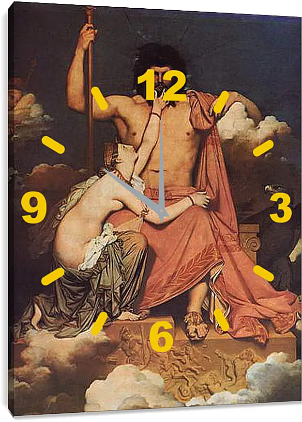 Часы картина - Jupiter and Thetis. Жан Огюст Доминик Энгр