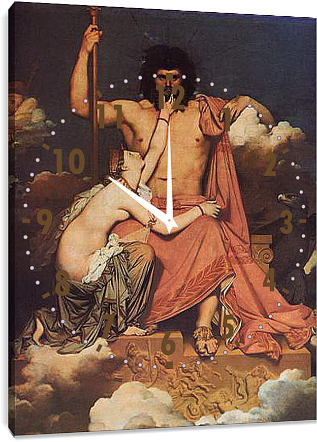 Часы картина - Jupiter and Thetis. Жан Огюст Доминик Энгр
